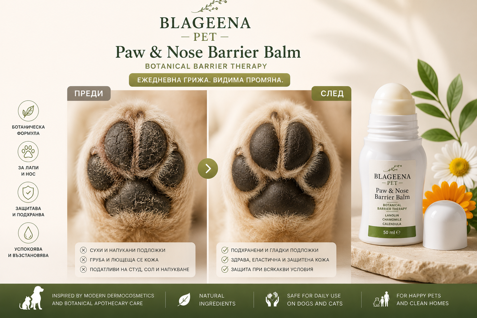 BLAGEENA® PET Paw & Nose Barrier Balm